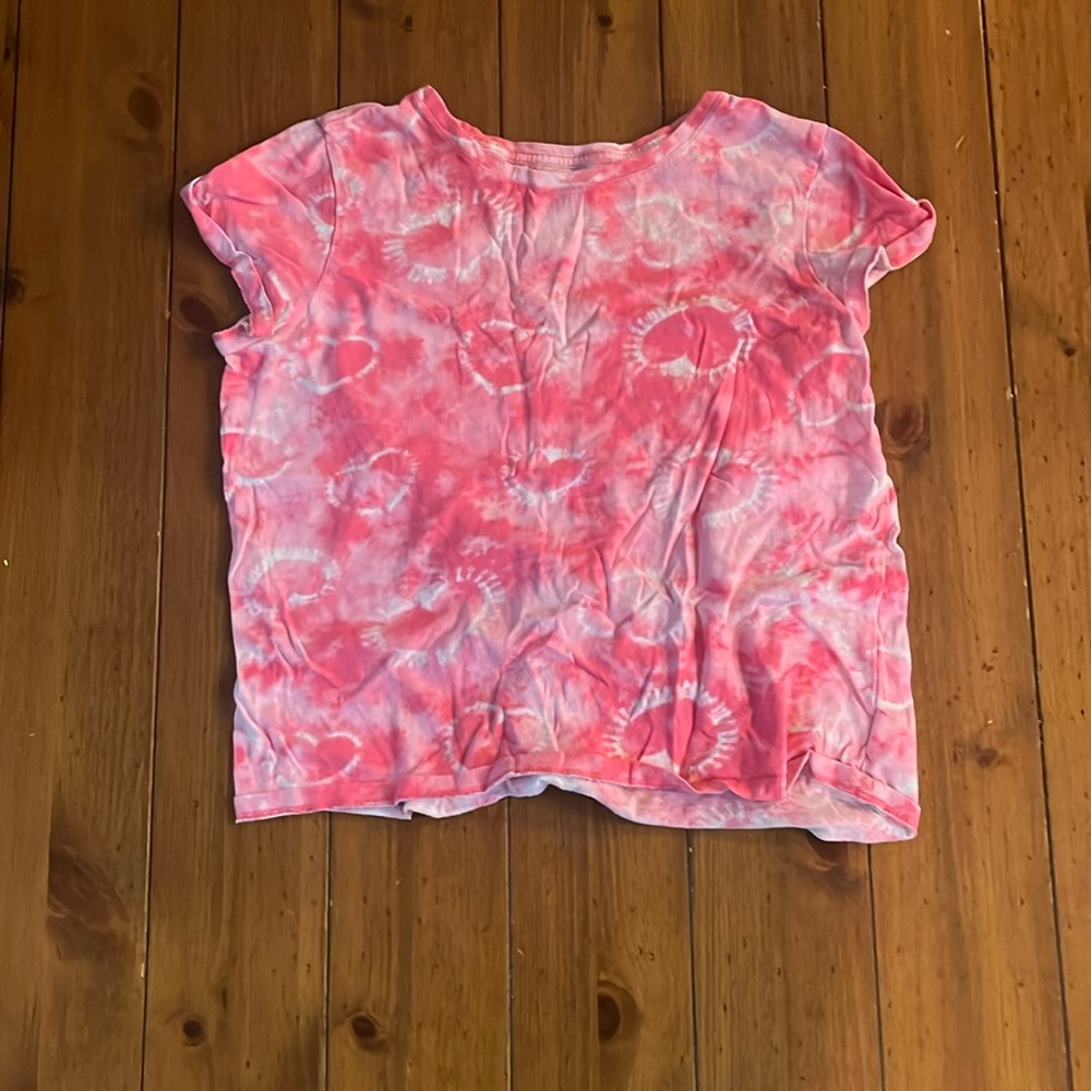 Kids tie dyed heart shirt